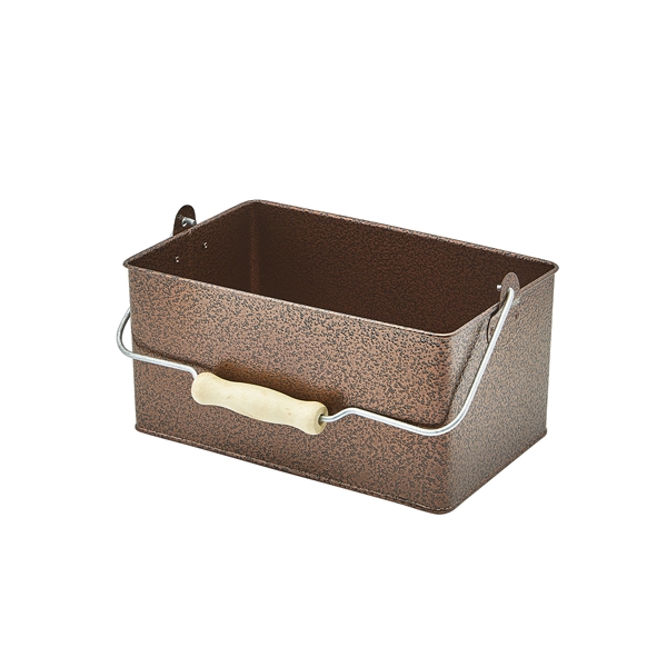 GENWARE | RECT TABLE CADDY 24.5 X 15.5 X 12.5CM ANTIQUE COPPER | GSHTC2415C