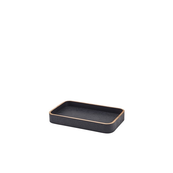 GENWARE | BLACK WOOD VENEER TRAY 23 X 13.8CM | WVT-23BK