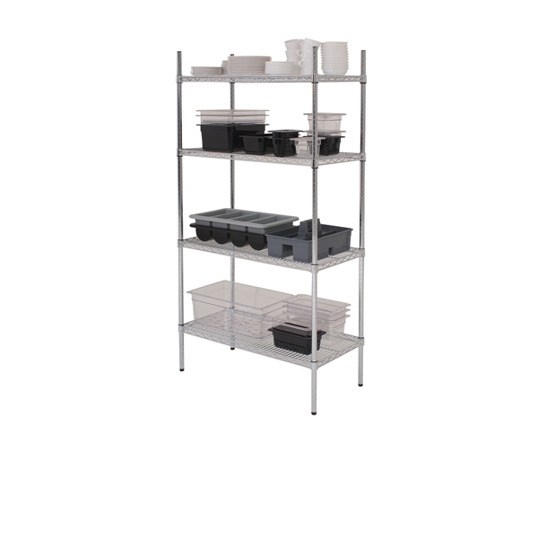 GENWARE | 4 TIER WIRE RACKING 152 X 45 X 183CM | 222-6018