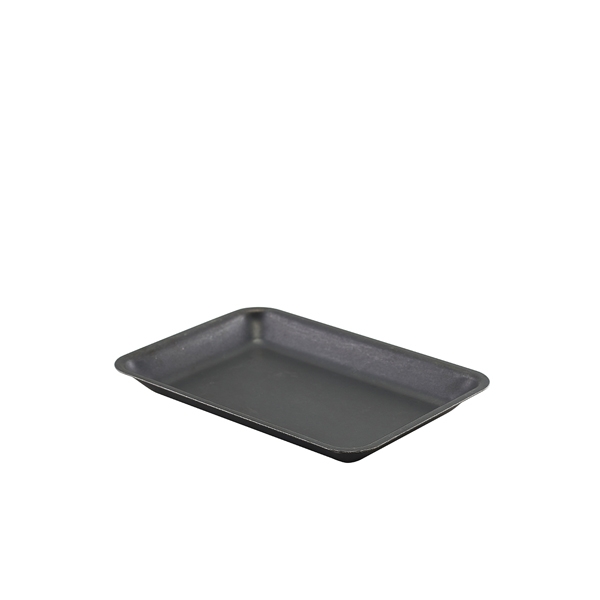 GENWARE | BLACK VINTAGE STEEL TRAY 20 X 14CM X 24 | SST2014BKV