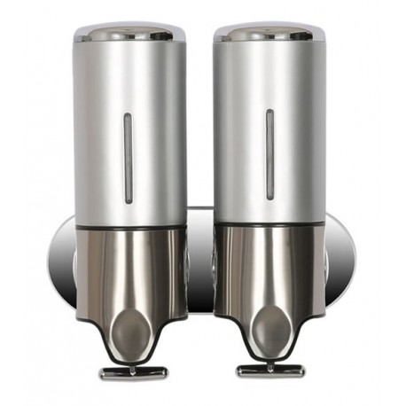 CAPITAL | NOVA DOUBLE SOAP DISPENSER SILVER X 500ML