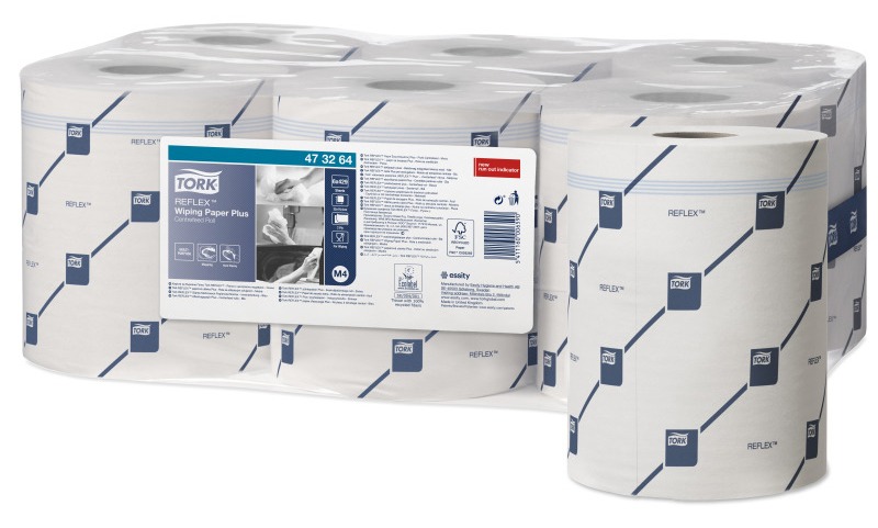 TORK |  M4 REFLEX WHITE ROLLS 2 PLY 6 X 150 MTR | 473264