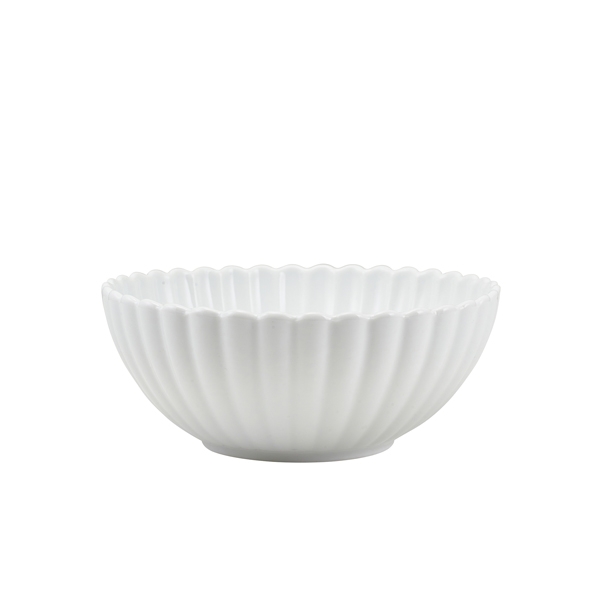GENWARE | INCISE PORCELAIN SCALLOPED SIDE BOWL 16CM X 6 | BW-ISC16
