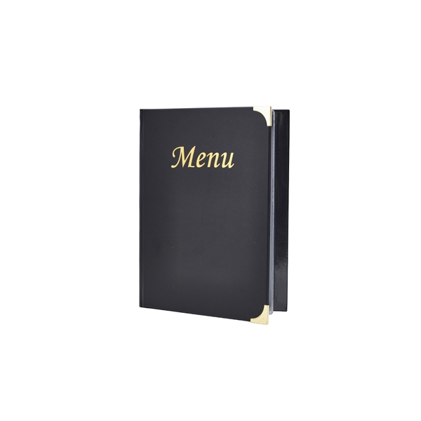 GENWARE | A5 MENU HOLDER BLACK 8 PAGES | MC-BRA5-BL