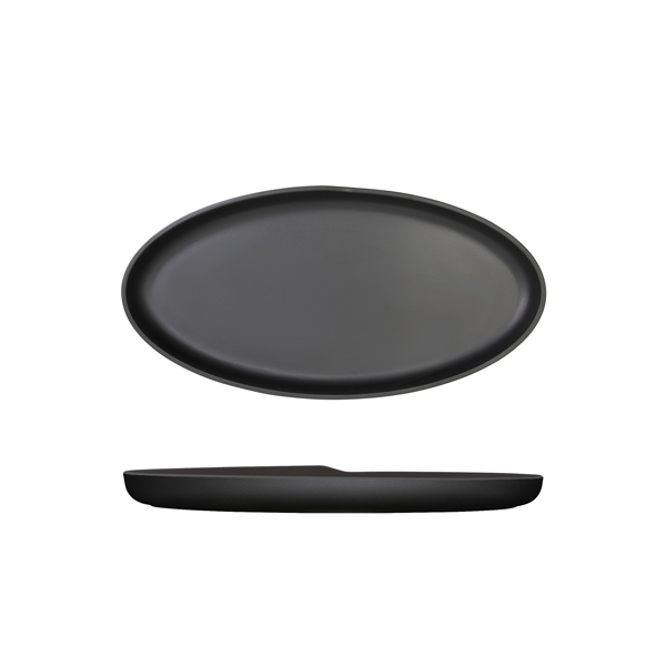 GENWARE | BLACK COPENHAGEN OVAL MELAMINE DISH 40 X 20CM | CP402502
