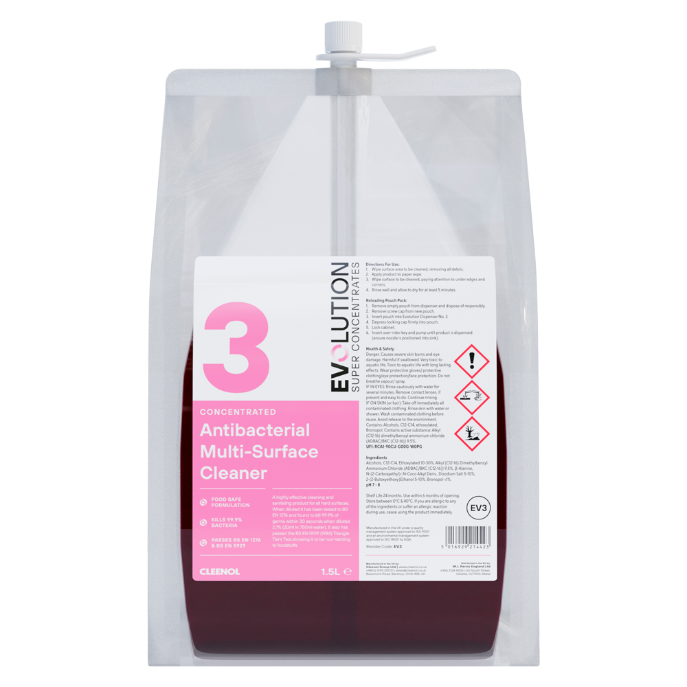 CLEENOL | X2 EVOLUTION EV3 SURFACE CLEANER SANITISER 4 X 325ML | EV3/X2