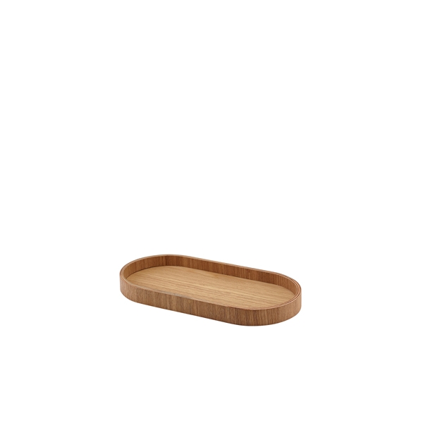 GENWARE | OVAL LIGHT WOOD VENEER TRAY 23 X 11CM | WVT-V23L