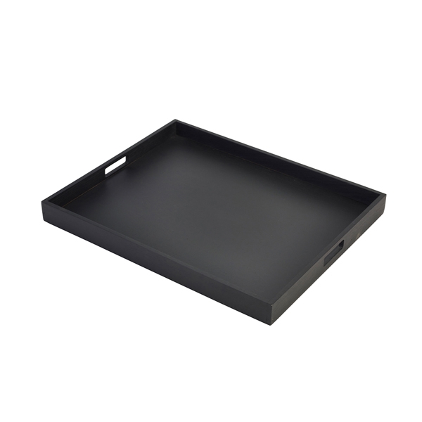 GENWARE | SOLID BLACK BUTLERS TRAY 53.5 X 42.5 X 4.5CM | BT5342BK