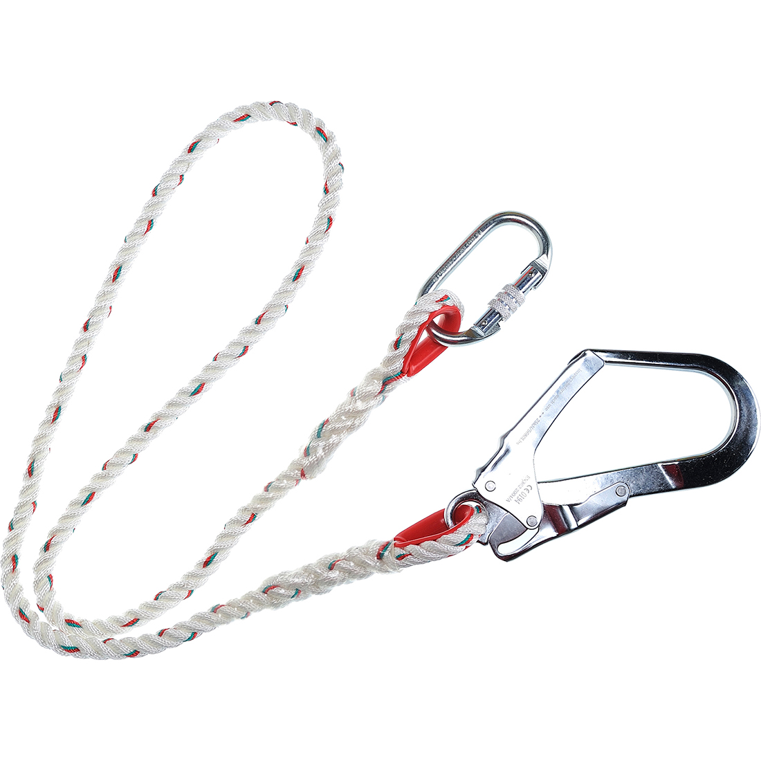 PORTWEST | SINGLE LANYARD 1.5 M WITH SCAFFOLD HOOK & CARABINER | FP21