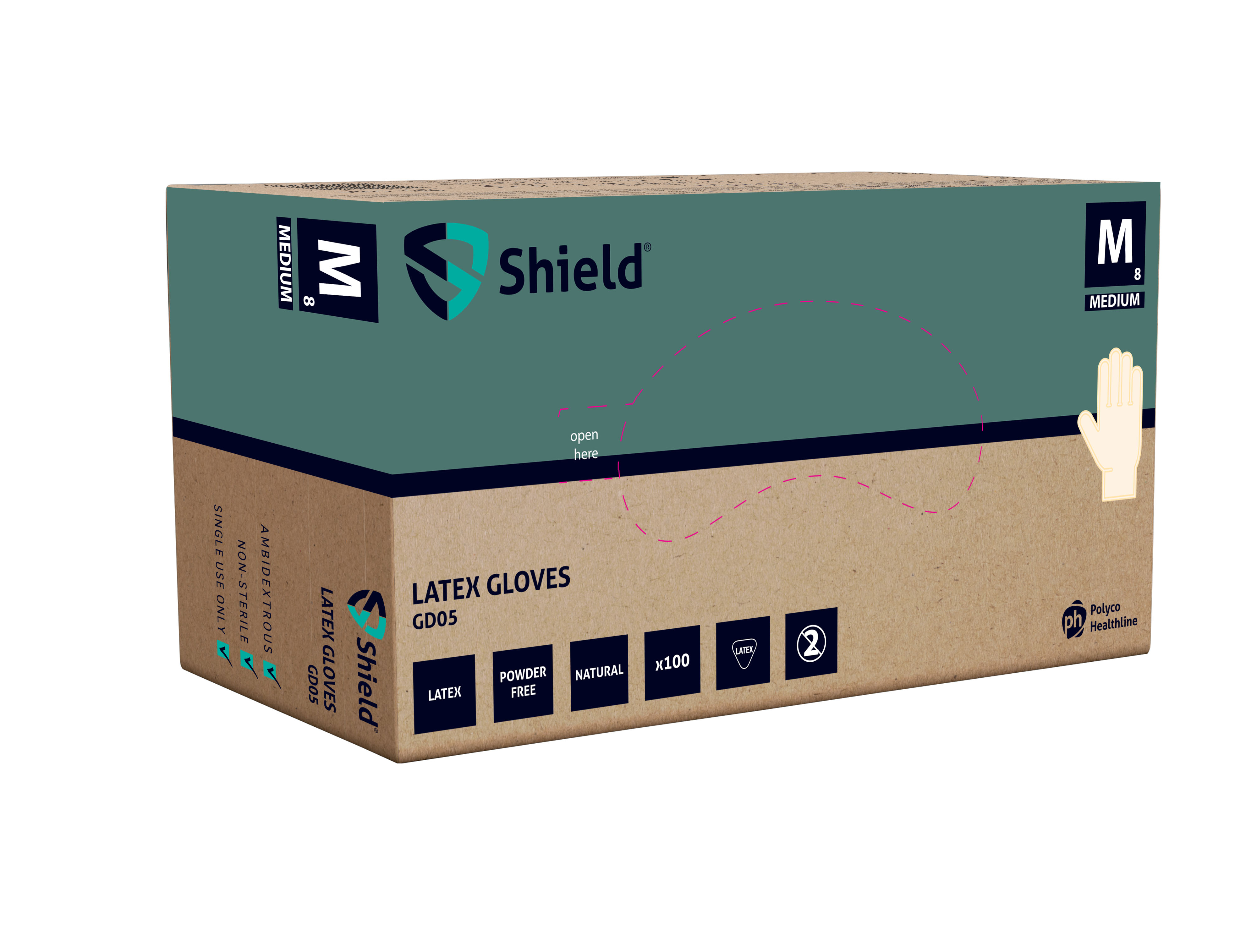 POLYCO HEALTHLINE (HPC) | POWDER FREE LATEX GLOVES X 100 | GD05