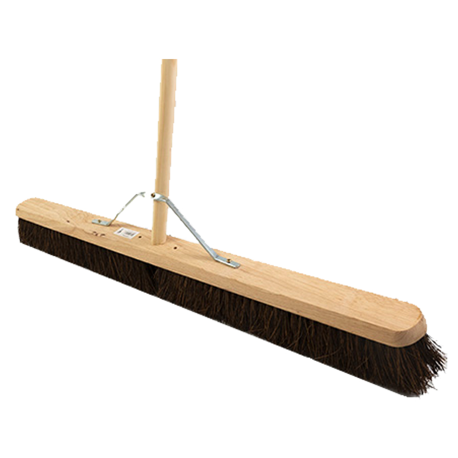 HILL BRUSH | 24 INCH BASS BROOM C/W 4.5 FT HANDLE & STAY | BBC24.5COM