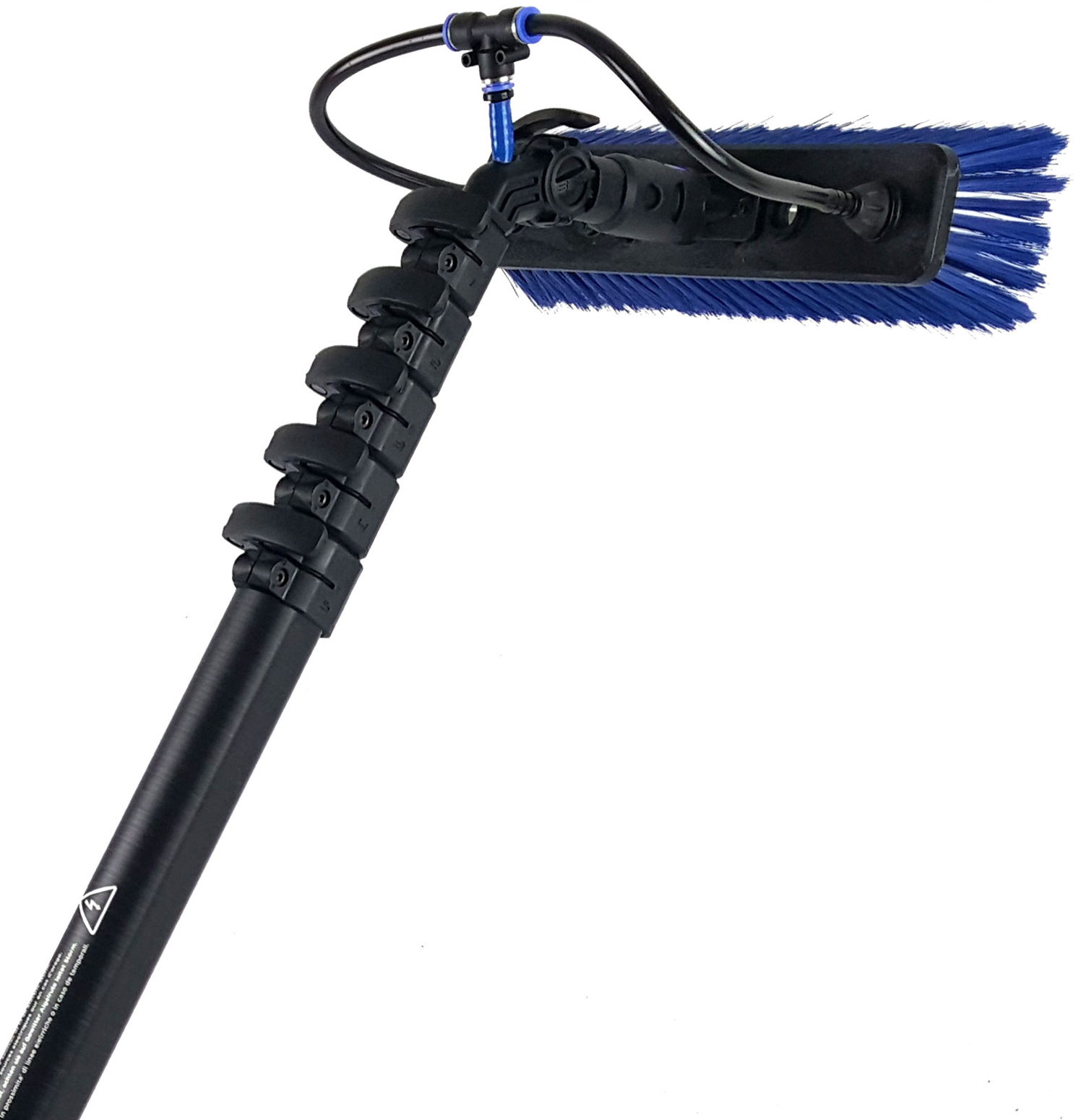 VARITECH SYSTEMS | OVA8 CARBON POLE 5 SECTION 20FT REACH C/W NYLON GOOSENECK, TUBING, DOUBLE TRIM BRUSH & HOSE COUPLING | OV17-24-E