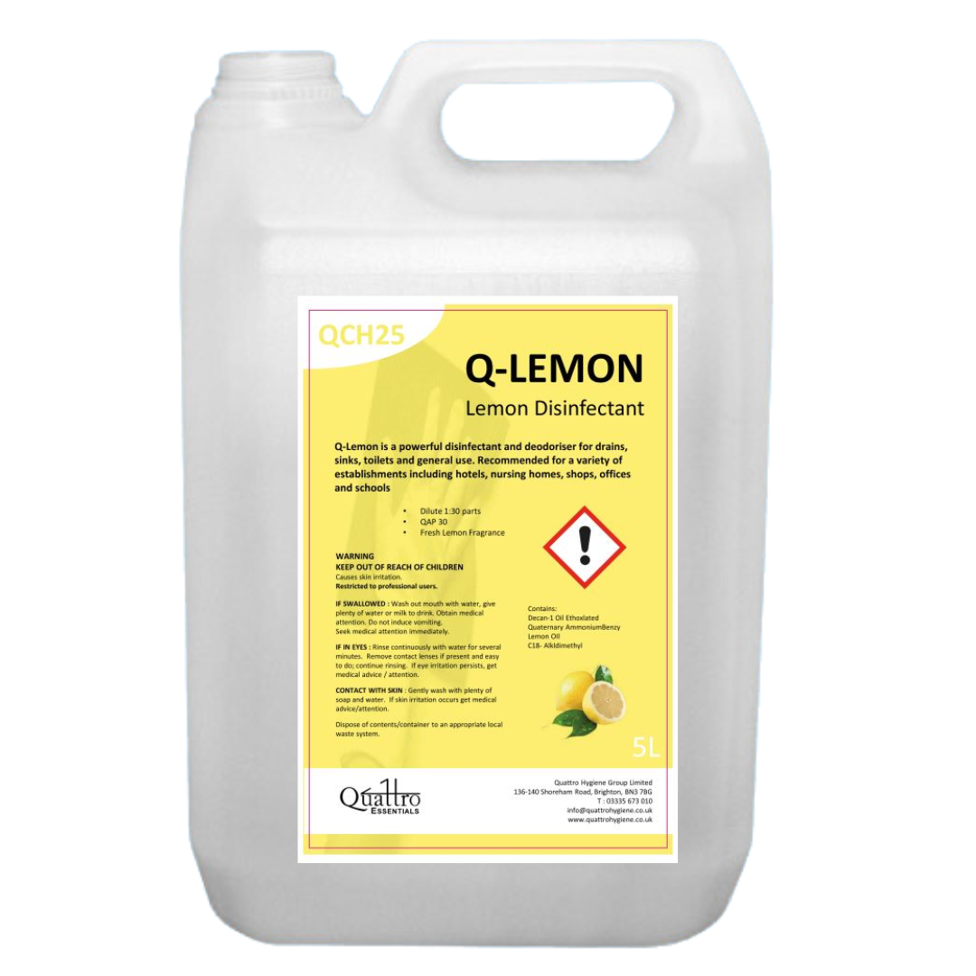 QUATTRO | LEMON DISINFECTANT X 5 LTR | QCH25