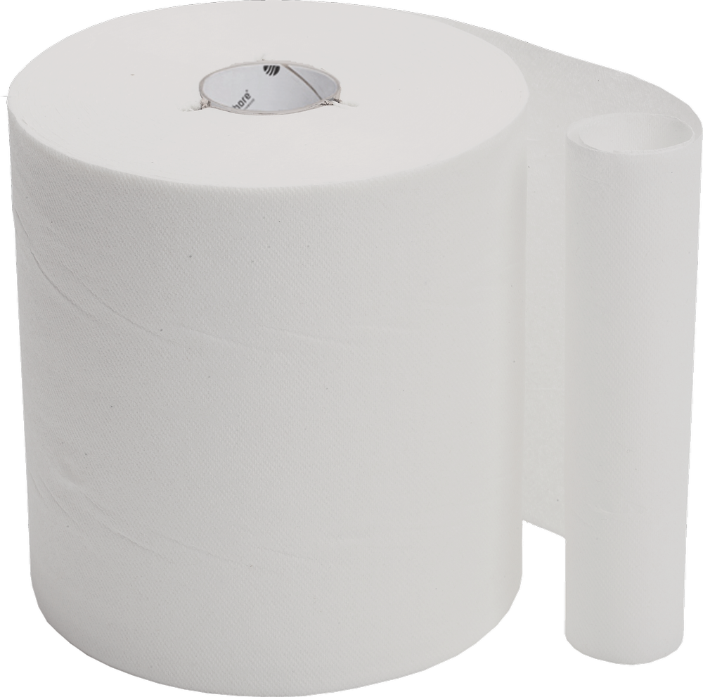 NORTH SHORE |  WHITE RECYCLED ROLL TOWEL 1PLY X 6 | RT3190NS