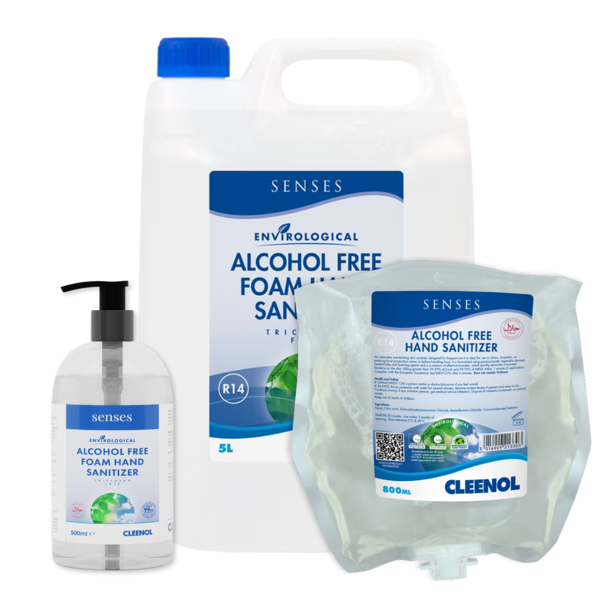 CLEENOL | SENSES ALCOHOL FREE FOAM HAND SANITISER 