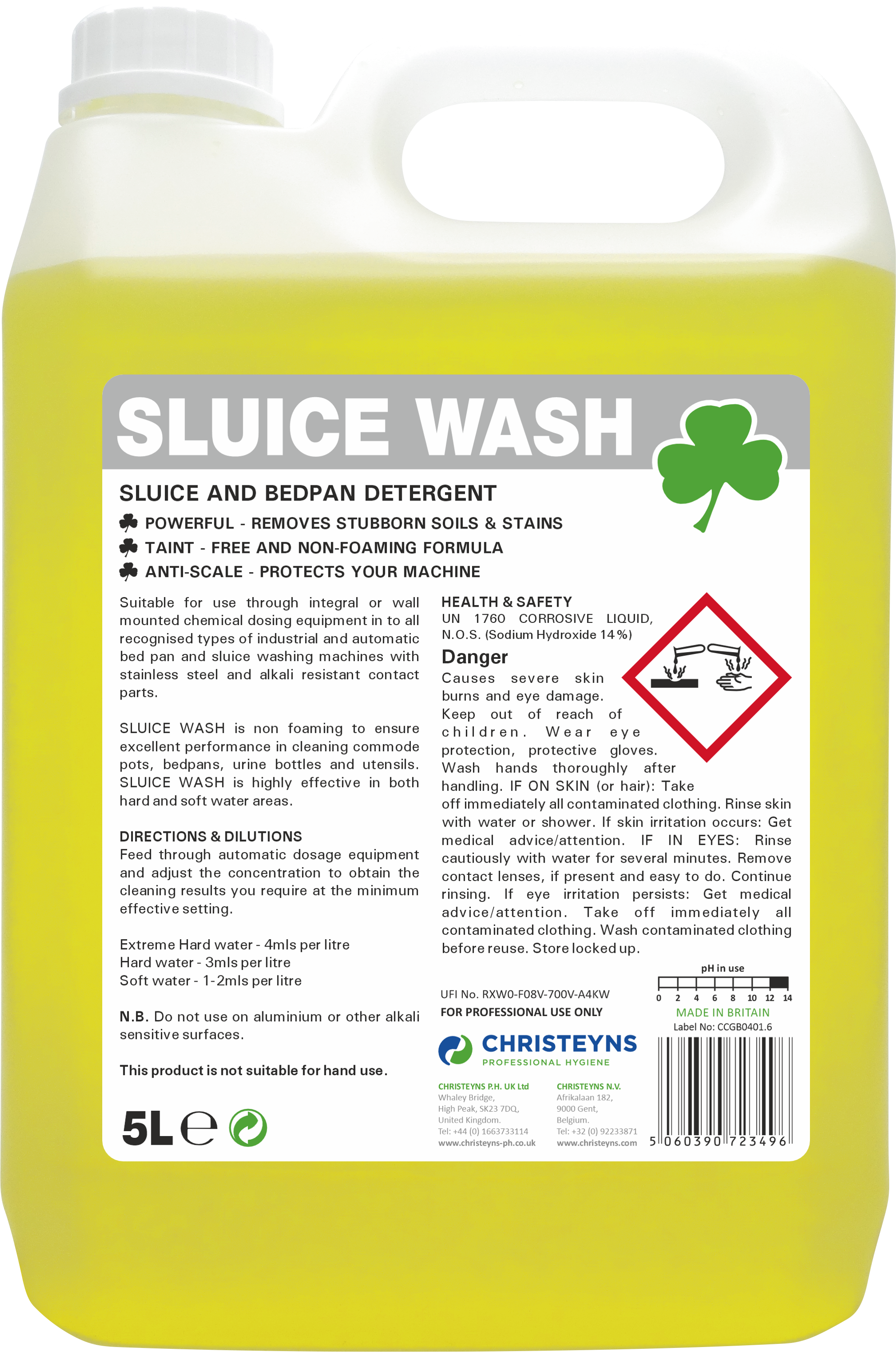 CHRISTEYNS (CLOVER) | 337 SLUICE WASH X 5LTR | 337