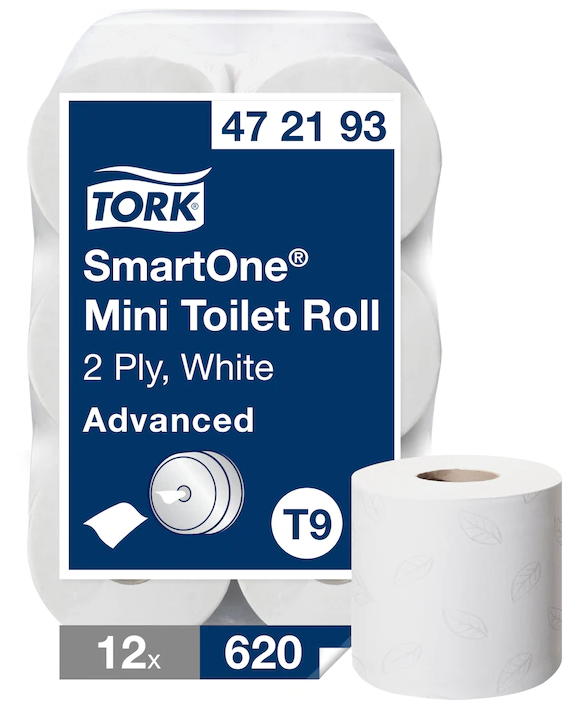 TORK |  T9 SMART ONE MINI-TOILET ROLLS X 12 | 472193