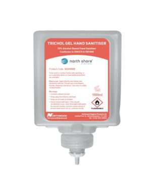 NORTH SHORE |  SANITISER ALCOHOL HAND GEL 6 X 1 LTR | SO005NS