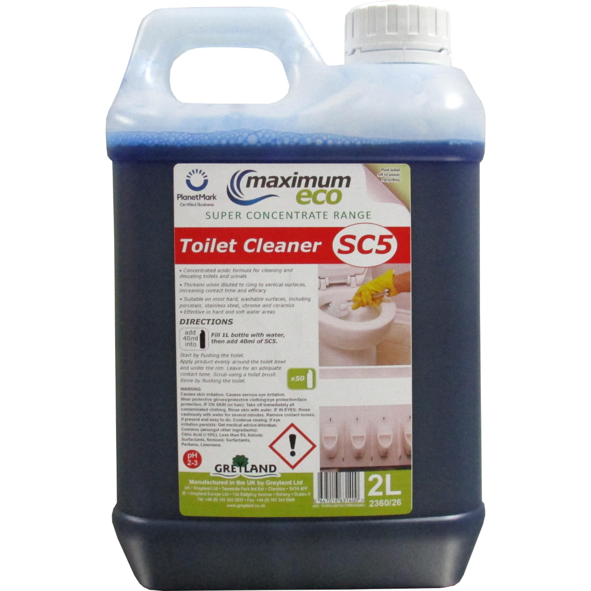 GREYLAND | MAXIMUM ECO SUPER CONCENTRATE SC5 TOILET CLEANER X 2 LTR | 2360/26