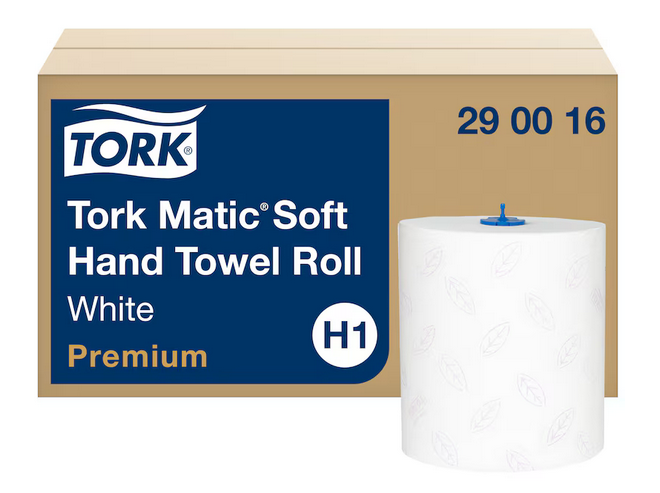 TORK | H1 MATIC 2 PLY TOWEL ROLL WHITE 100M X 6 | 290016