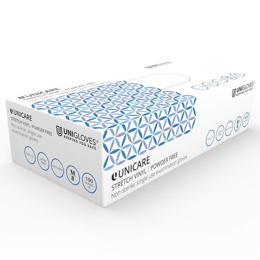 UNIGLOVES | POWDER FREE SYNTHETIC GLOVES X 100 | GU007
