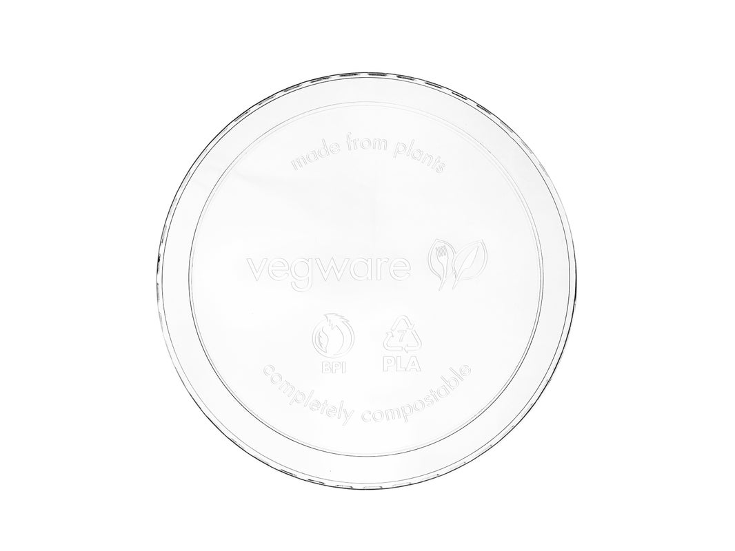 VEGWARE | PLA ROUND DELI LID (FITS 8-32OZ CONTAINERS) X 500 | VDC-120H