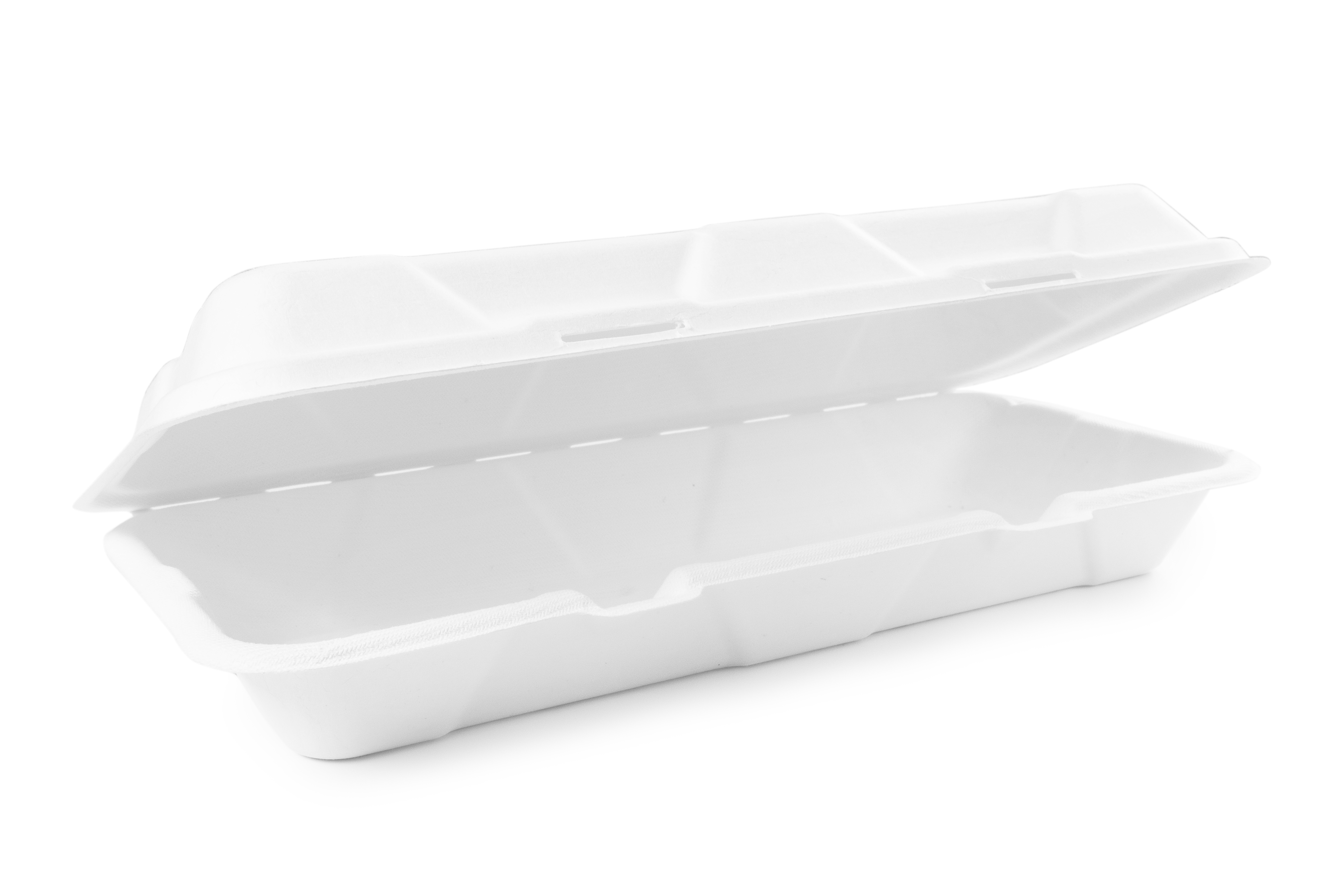 VEGWARE | 12X6IN BAGASSE CLAMSHELL X 250 | VB12