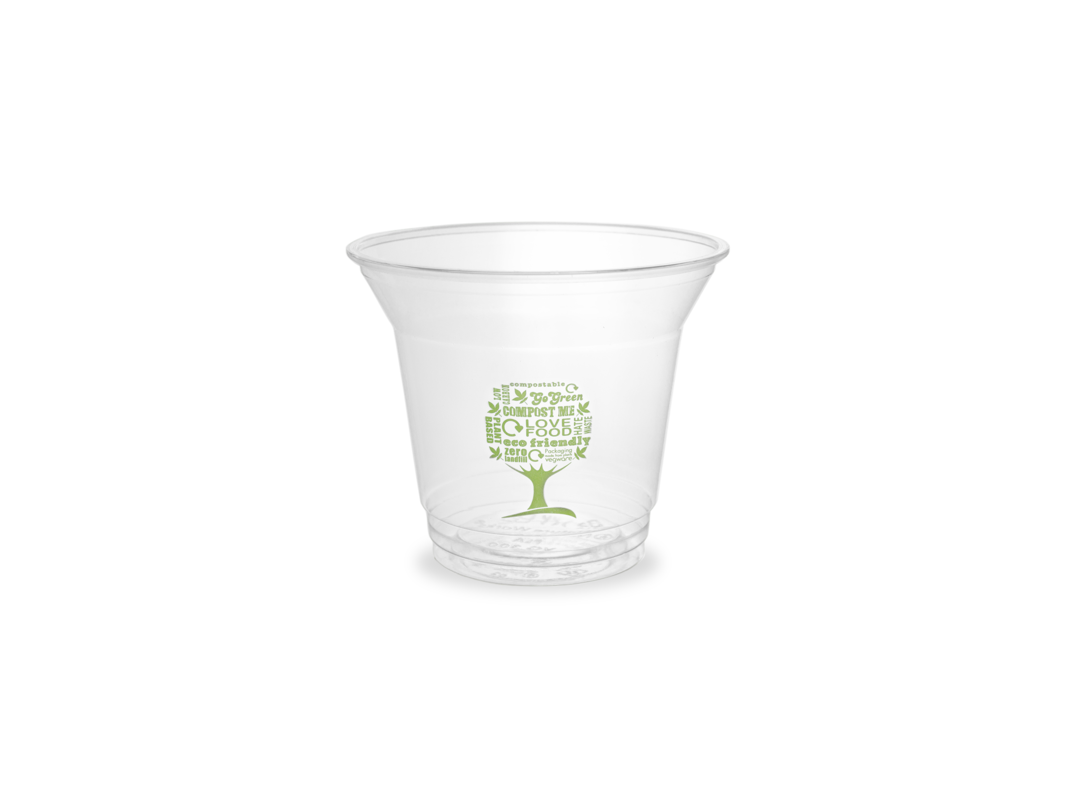 VEGWARE | 9OZ PLA COLD CUP, 96-SERIES - GREEN TREE X 1000 | R300-GT