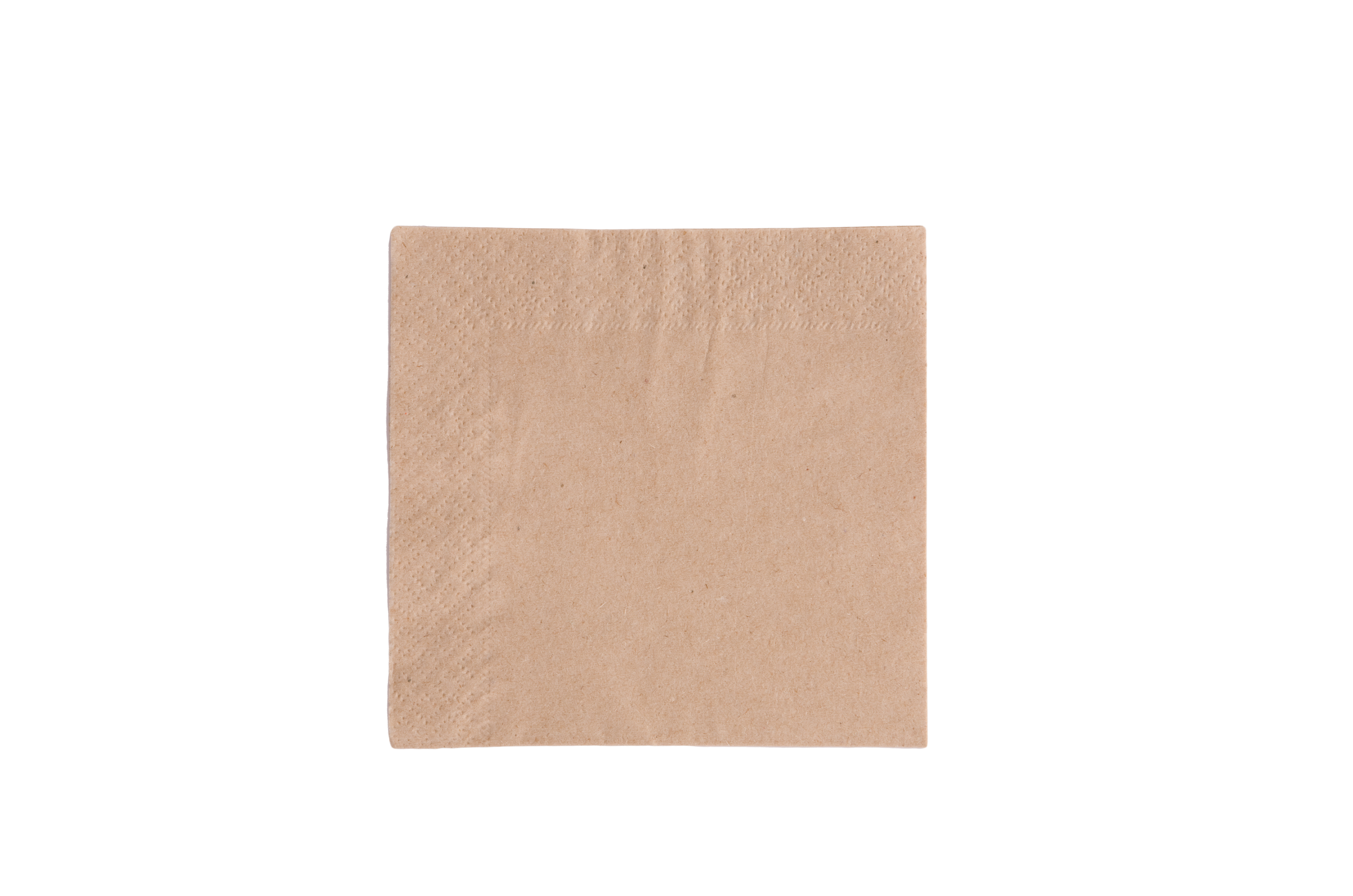 VEGWARE | 4 FOLD UNBLEACHED COCKTAIL NAPKIN 2 PLY 24CM X 4000