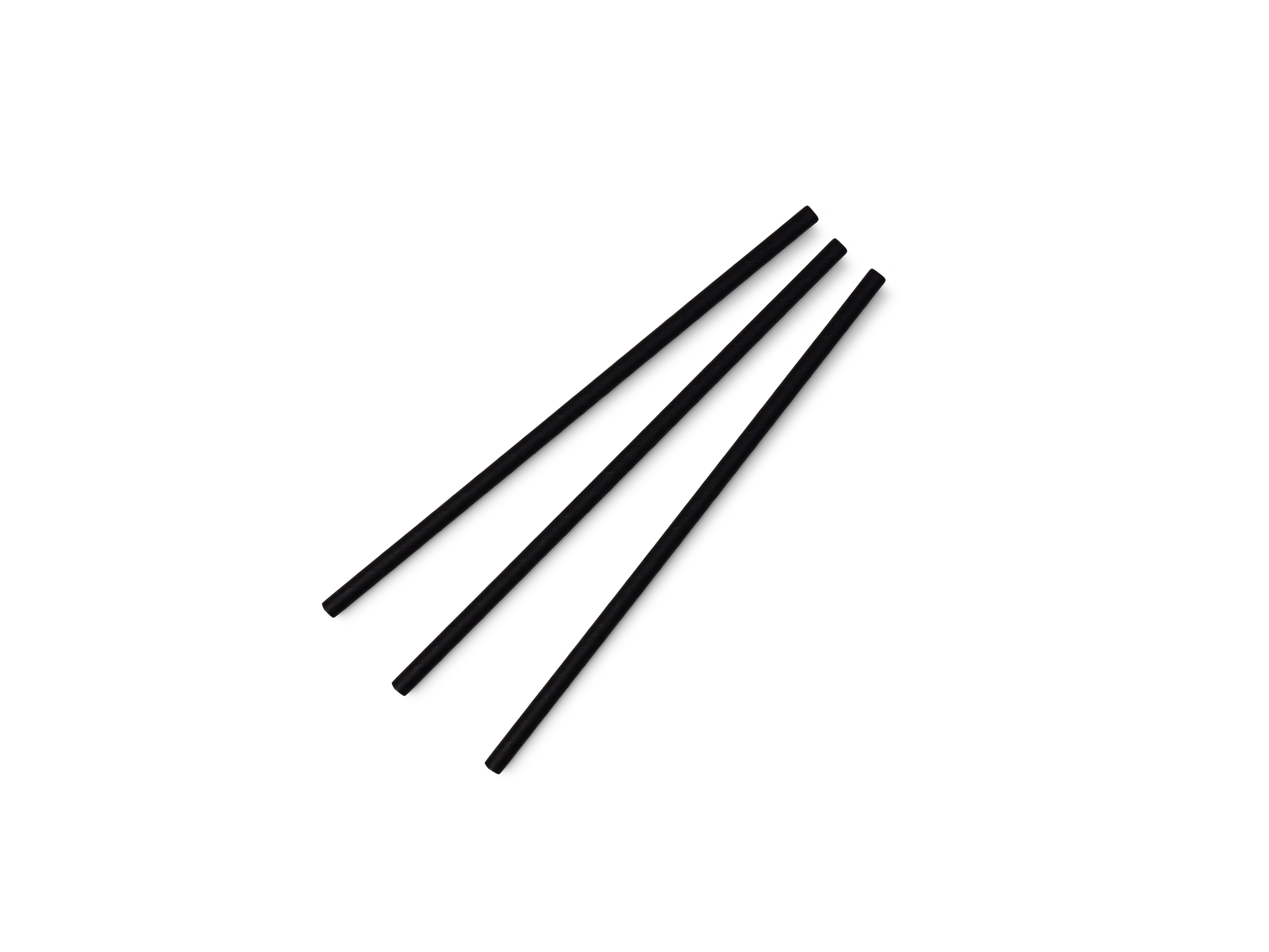 VEGWARE | HIGHBALL BLACK 6MM PAPER STRAW, 7.8IN X 5000 | PS06H-BLK